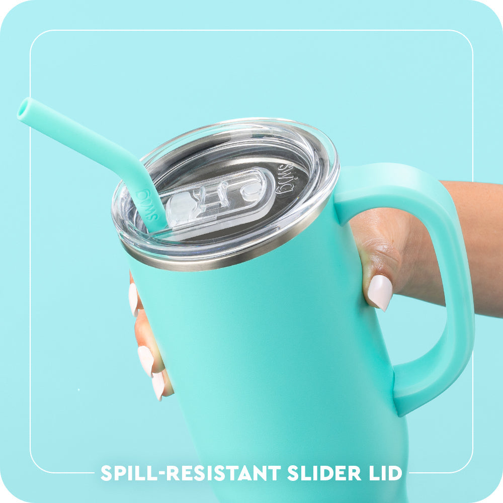 Spill-resistant slider lid