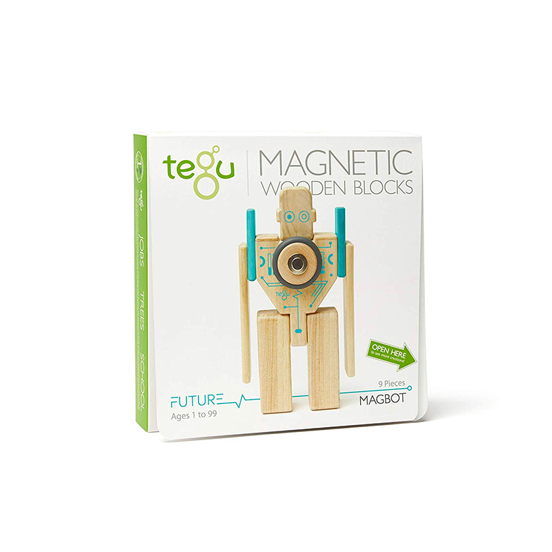 Magbot Magnetic Wooden Blocks Future Collection, 9 pieces