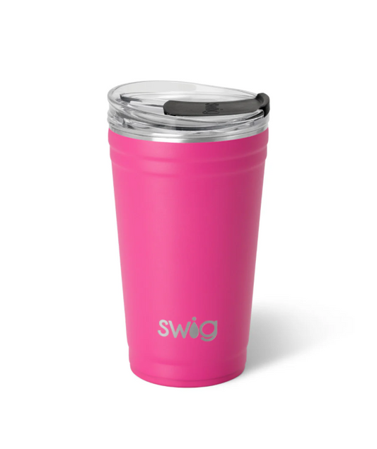 Hot Pink 24oz Insulated Party Cup