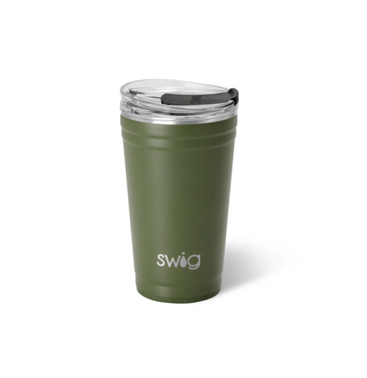 Matte Olive 24oz Insulated Party Cup