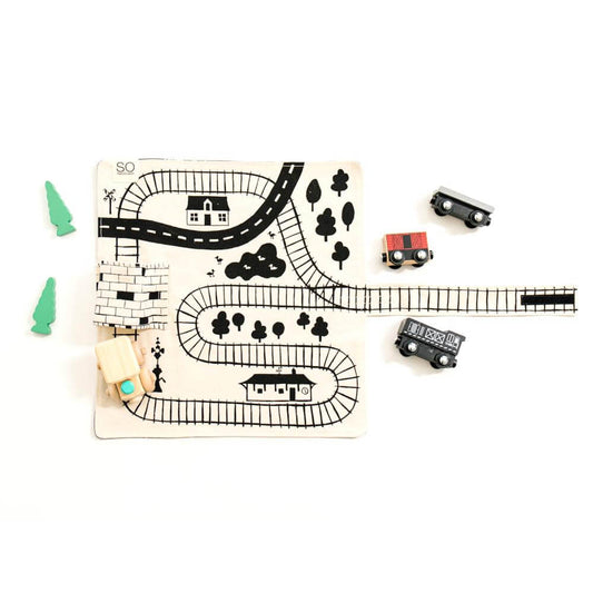 Train Play Mat for Toddlers – Portable Tracks for Travel