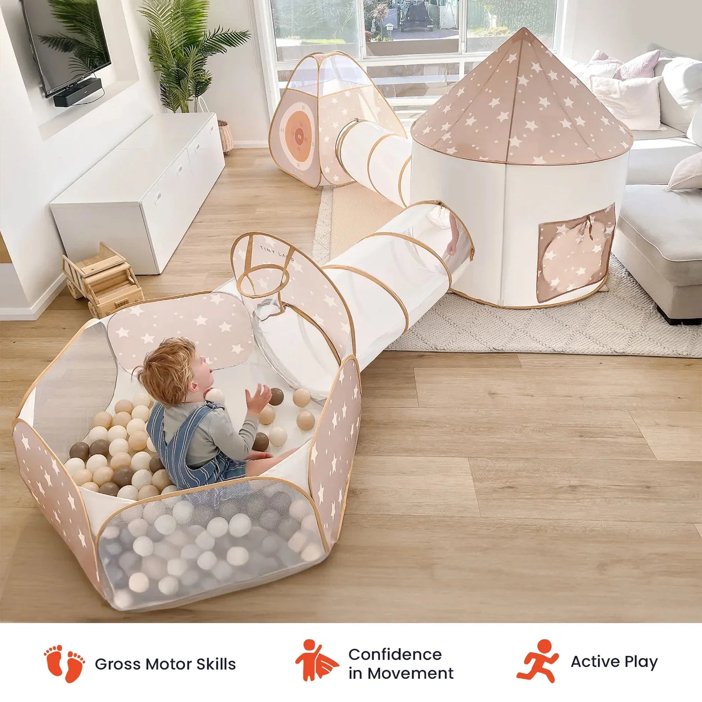 Tiny Land® Discovery 5-in-1 Play Tunnel With no Balls