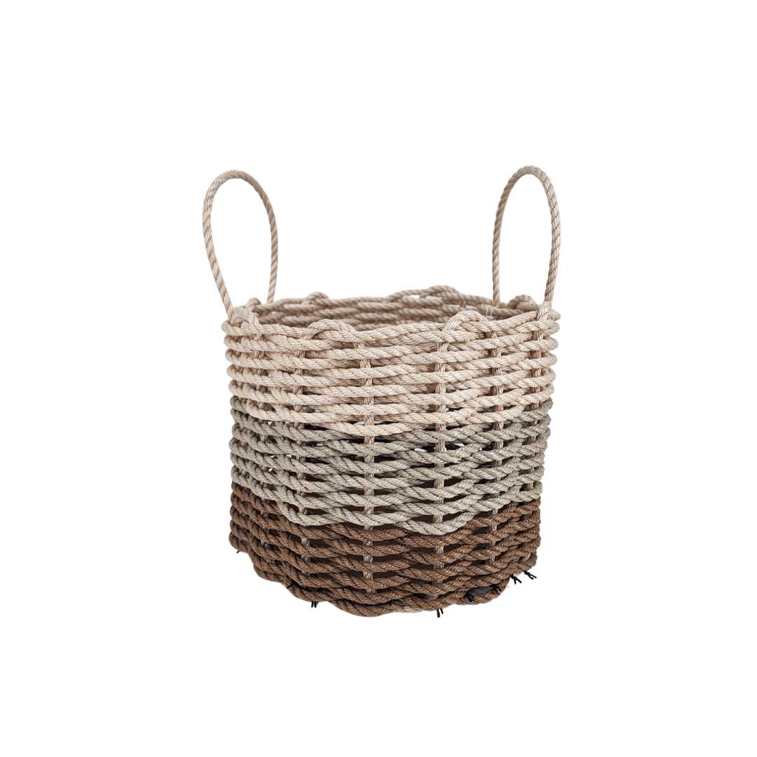 Brown, Tan, Light Tan Ombre Rope Basket