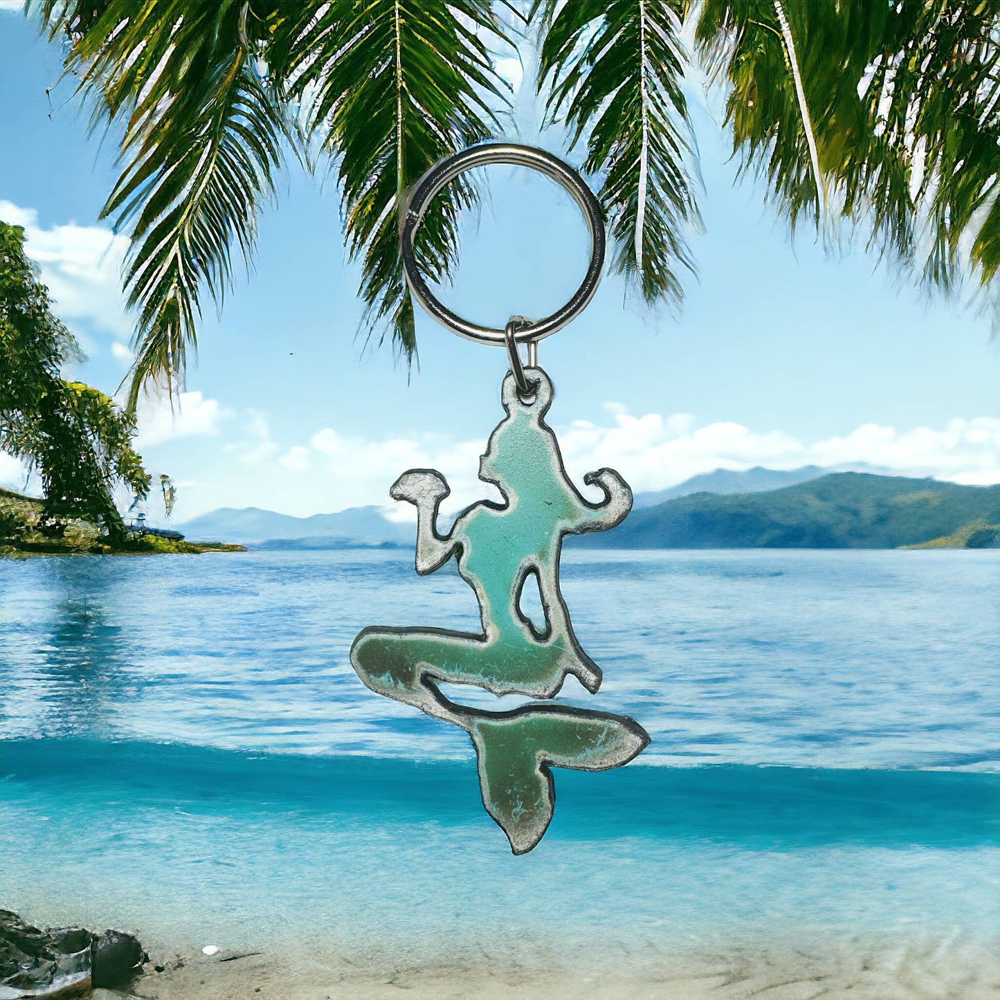 Mermaid Keychain nautical beach souvenirs coastal gifts USA