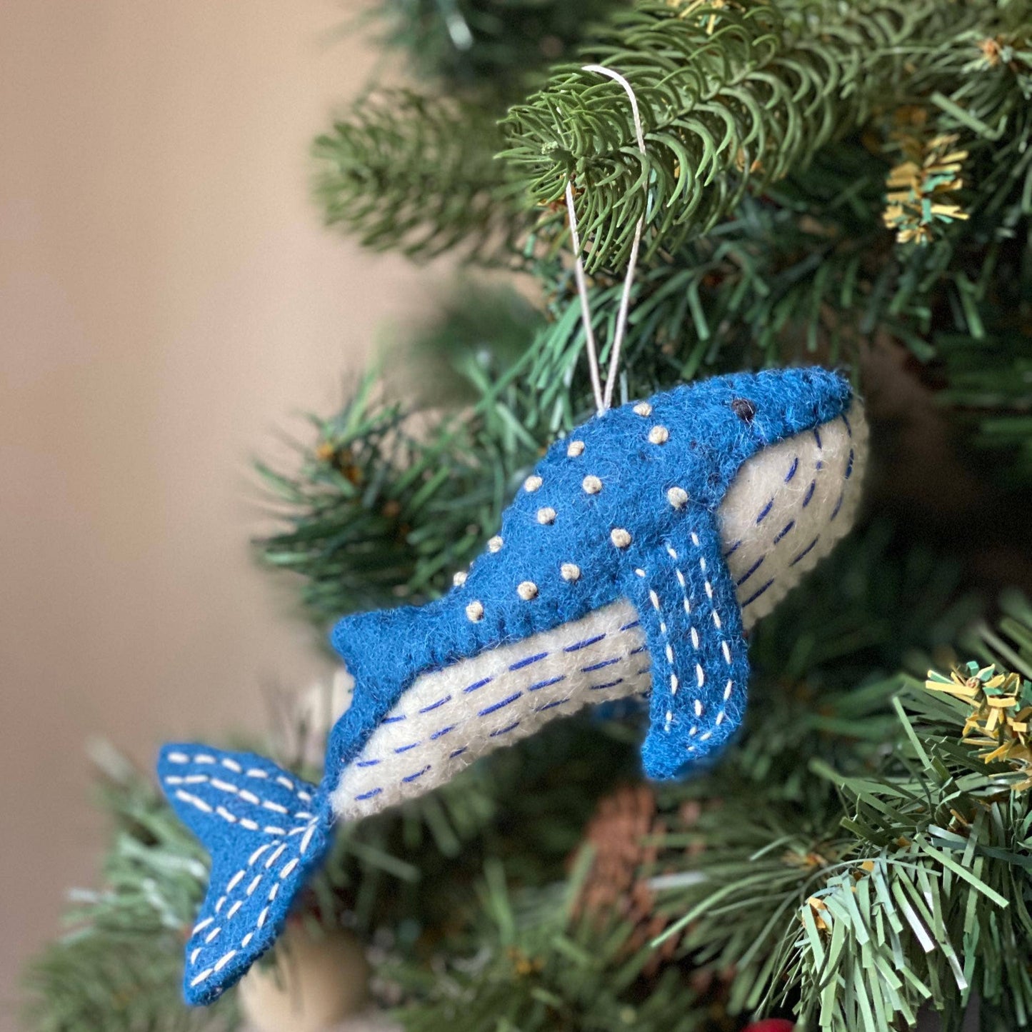 Blue Whale Ornament