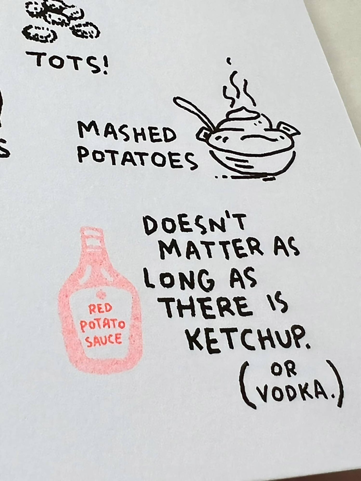 Potato Trying Times Grief Risograph Greeting Card