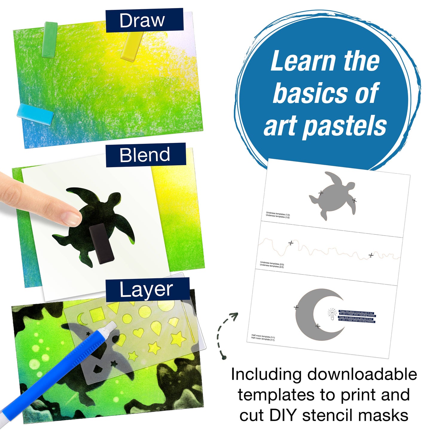 Learn How to Draw with Soft Pastels Art Set for Beginners