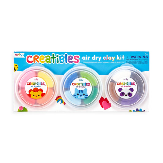 Creatibles: Air Dry Clay Kit (Set of 12 Colors + 3 Tools)