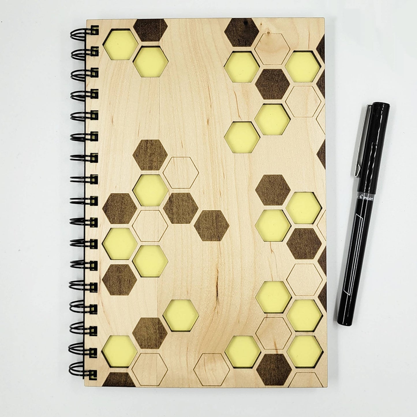 Honeycomb Wood Journal - Stationery, Journals, Notebook: Lined paper