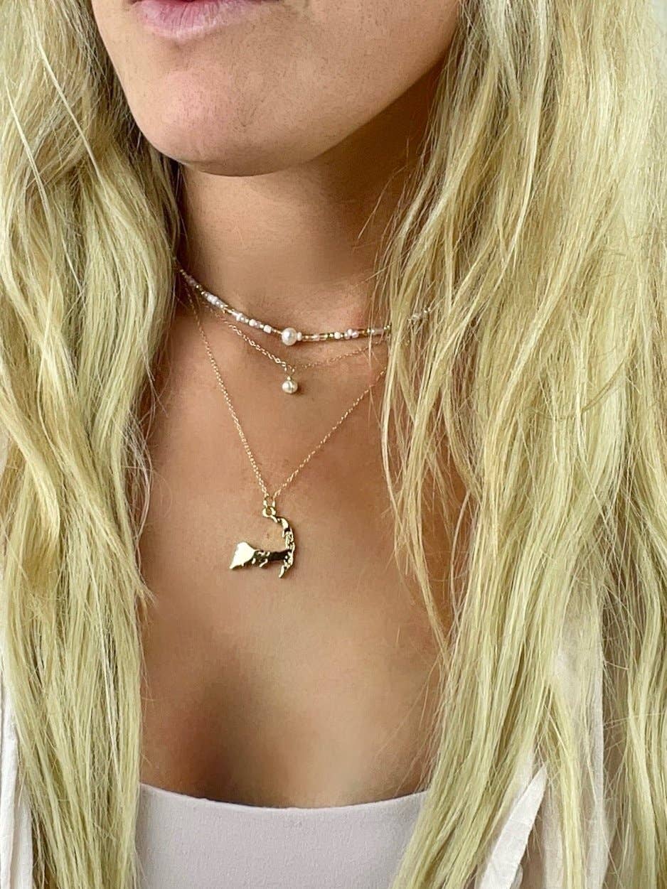 Gold Filled Cape Cod Charm Necklace: Sterling Silver