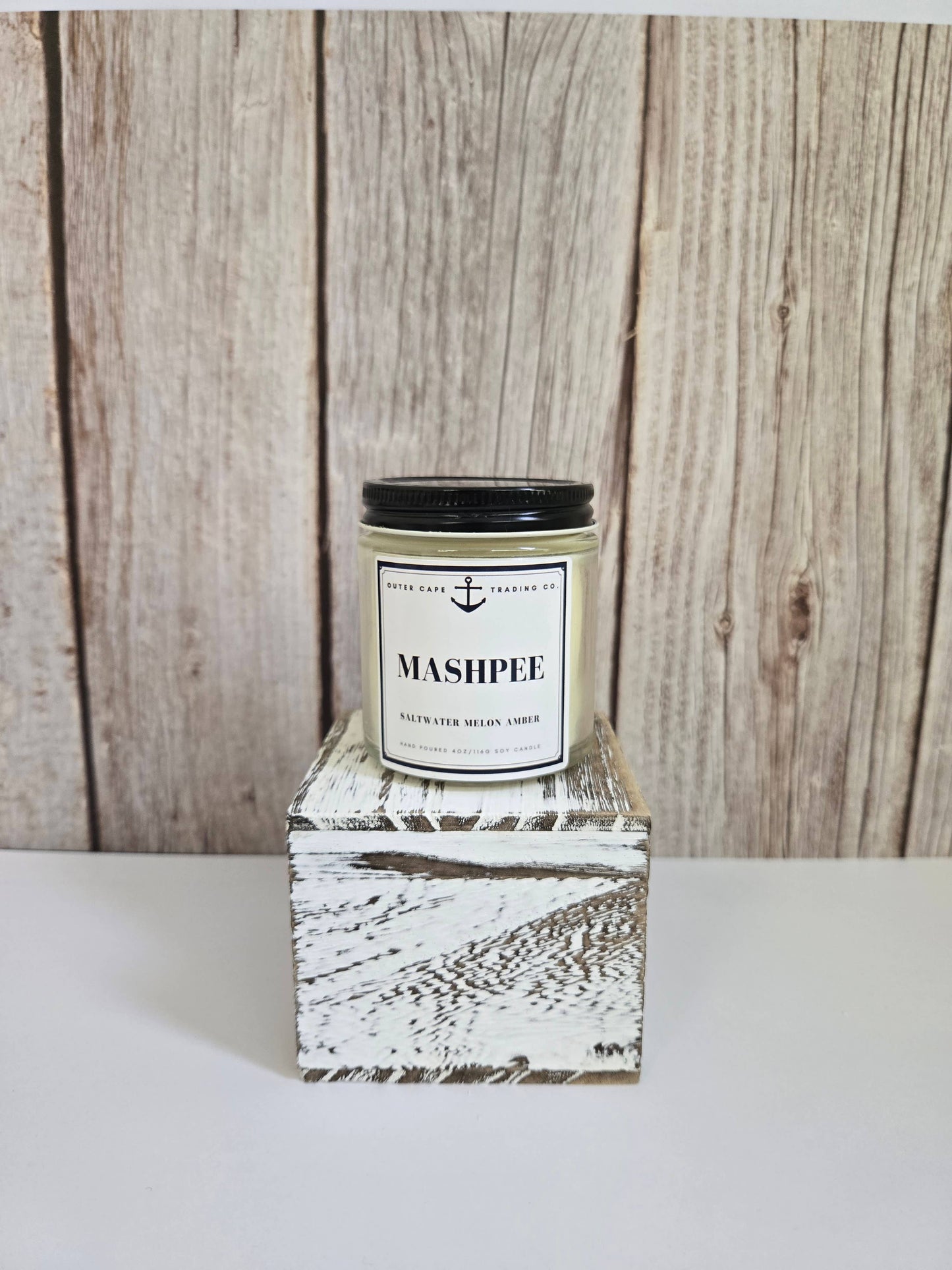 Mashpee Cape Cod Soy Wax Crackling Wooden Wick Candle bulk wholesale