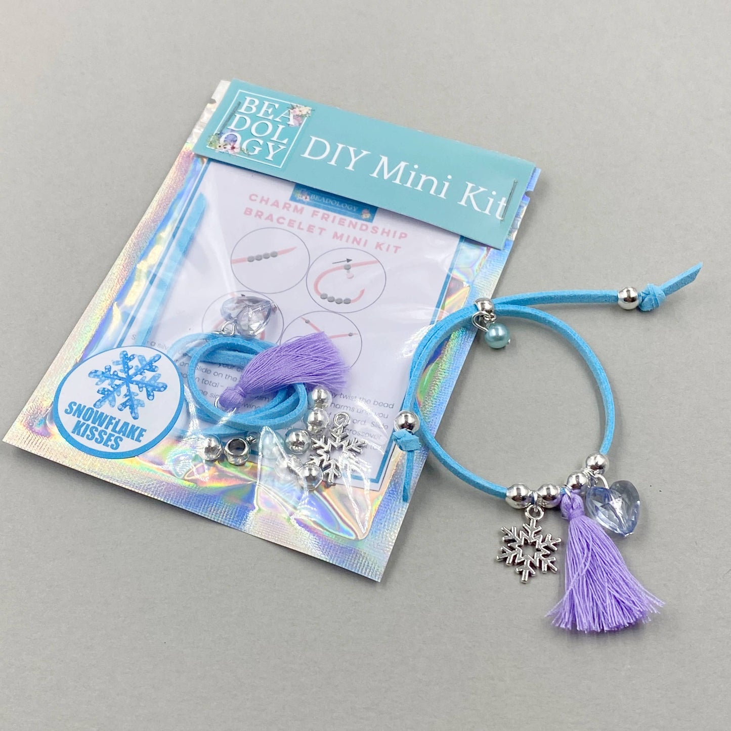 Snowflake Kisses Friendship Bracelet Mini Kit for Kids