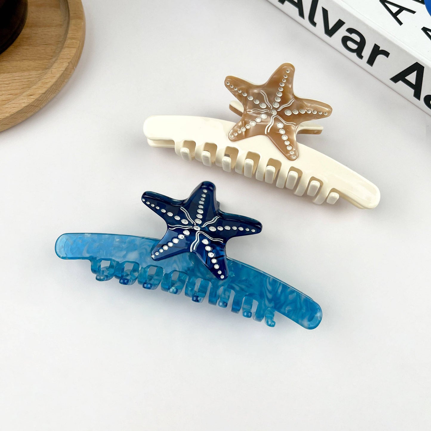 Starfish Hair Clip, Acetate Claw Clip