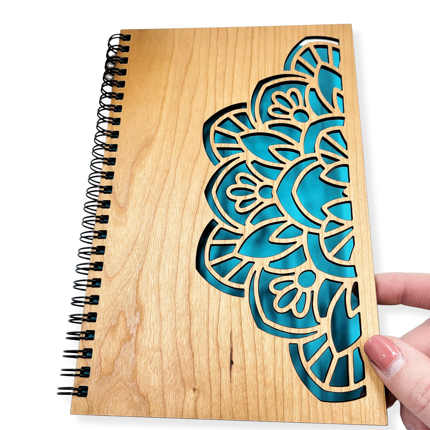 Mandala Wood Journal - Stationery, Journals, Notebook: Lined