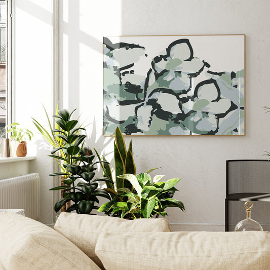 Arles Green Floral, Fine Art Print