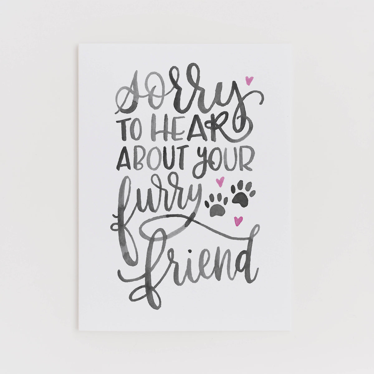 Furry Friend Loss greeting card