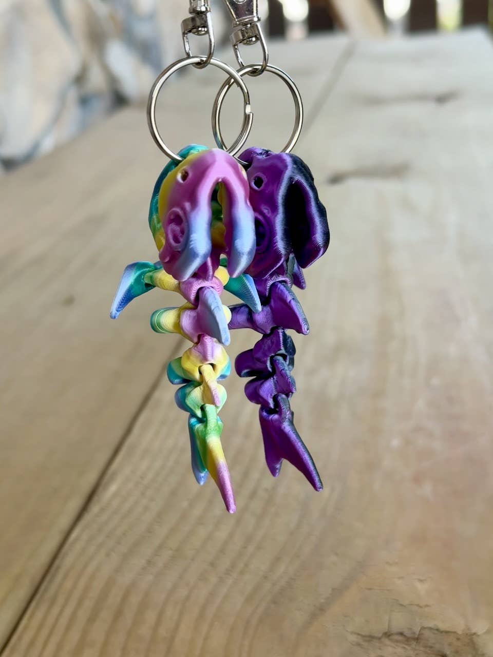 Flexi Skeleton Shark Keychain - 3D Printed