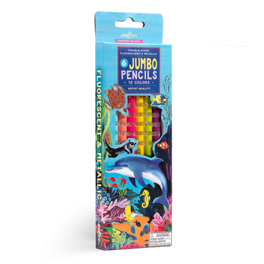 Sea Life 6 Jumbo Color Pencils