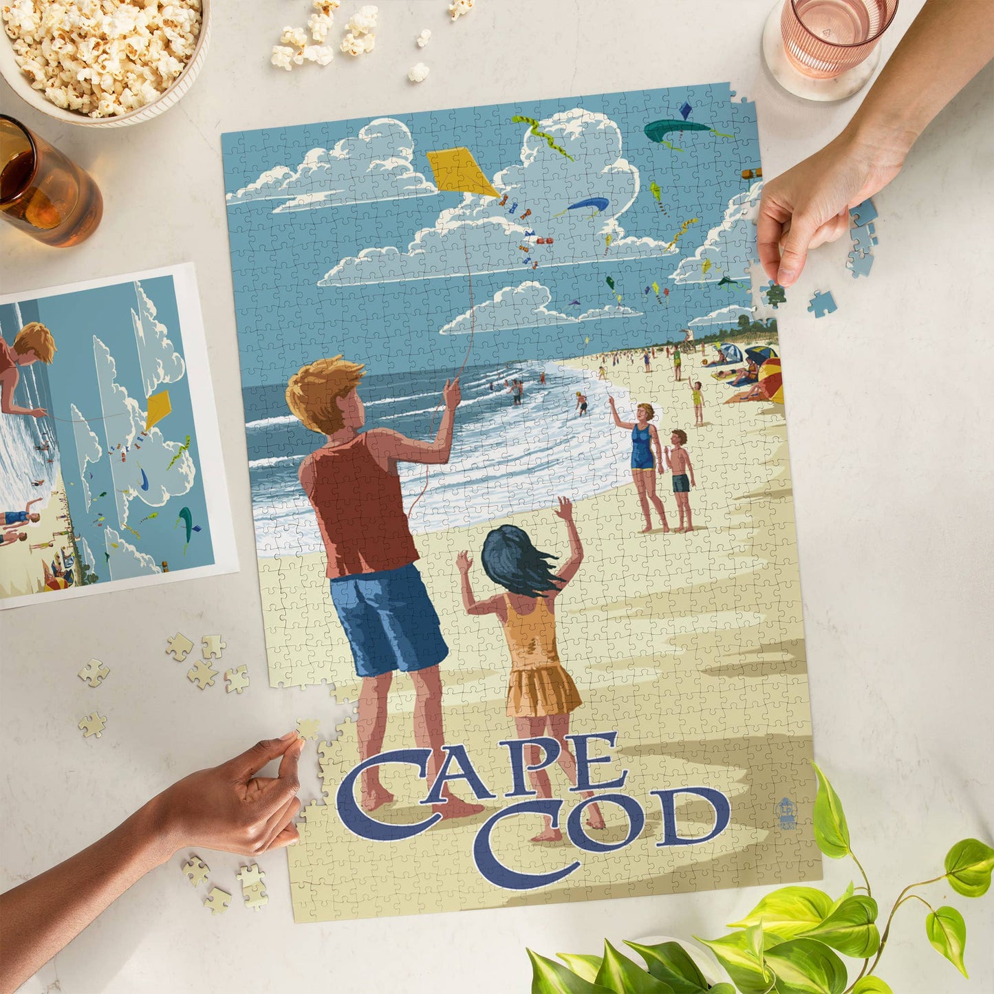 1000 PIECE PUZZLE Cape Cod, Massachusetts, Kite Flyers