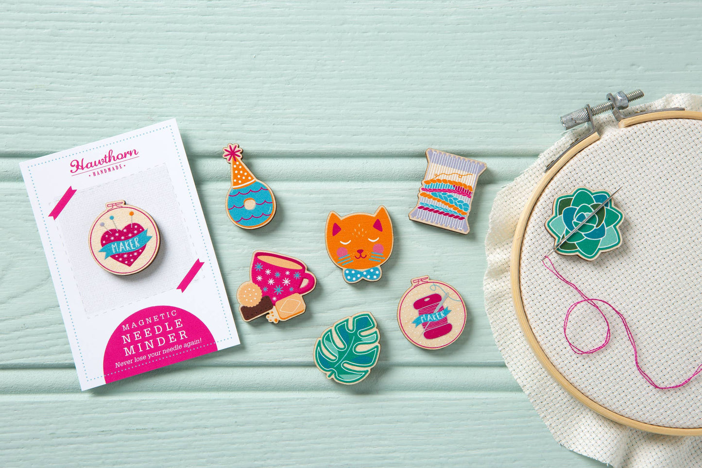 Monstera Leaf Magnetic Needle Minder | Gift for Crafters