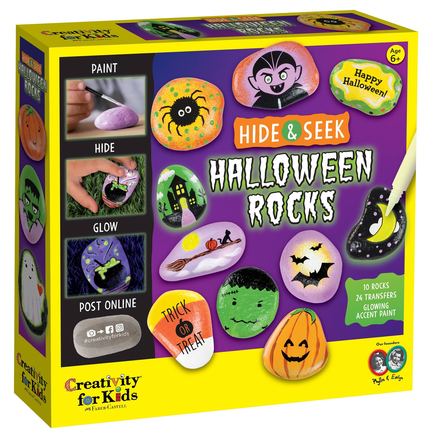 Halloween Hide & Seek Rock Painting Craft Kit for Kids