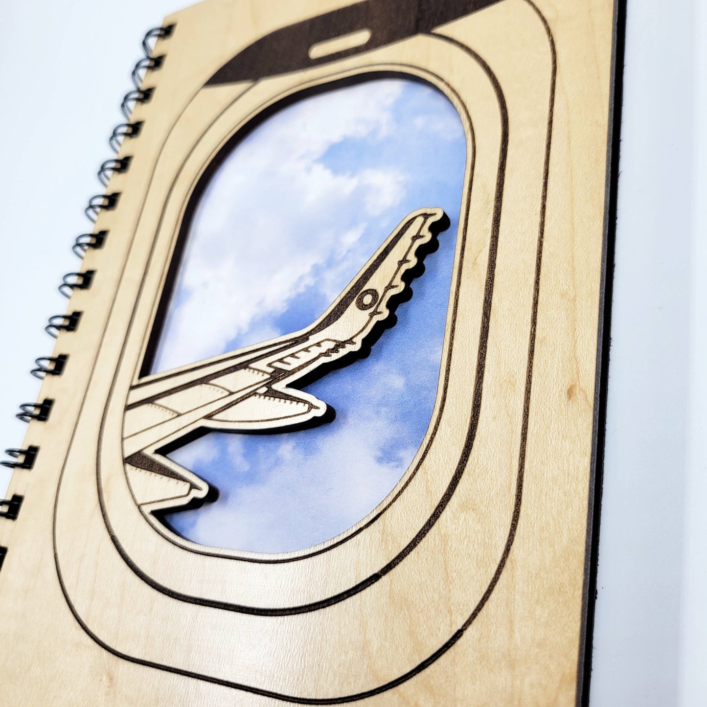 Fly Away Plane Wood Journal - Stationery, Journals, Notebook: Blank Paper