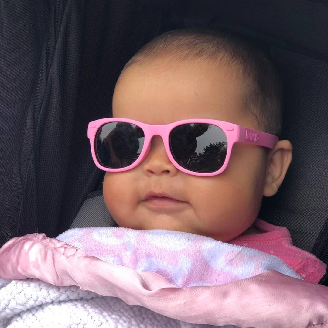 Light Pink Sunglasses: Grey Polarized Lens / Baby (Ages 0-2)