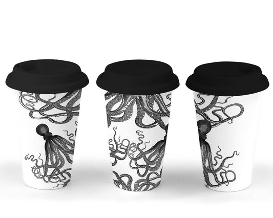 Octopus Travel Insulated 15oz Tumbler with Cover