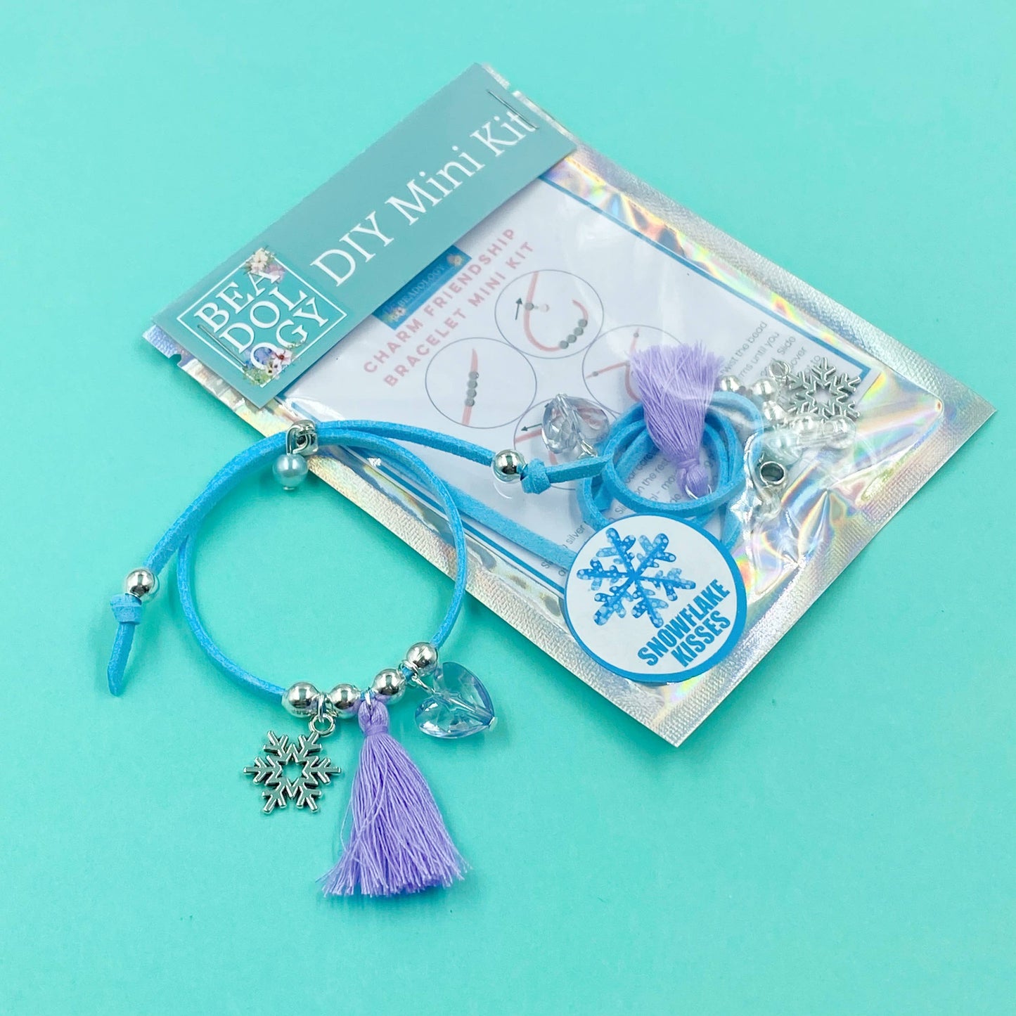 Snowflake Kisses Friendship Bracelet Mini Kit for Kids