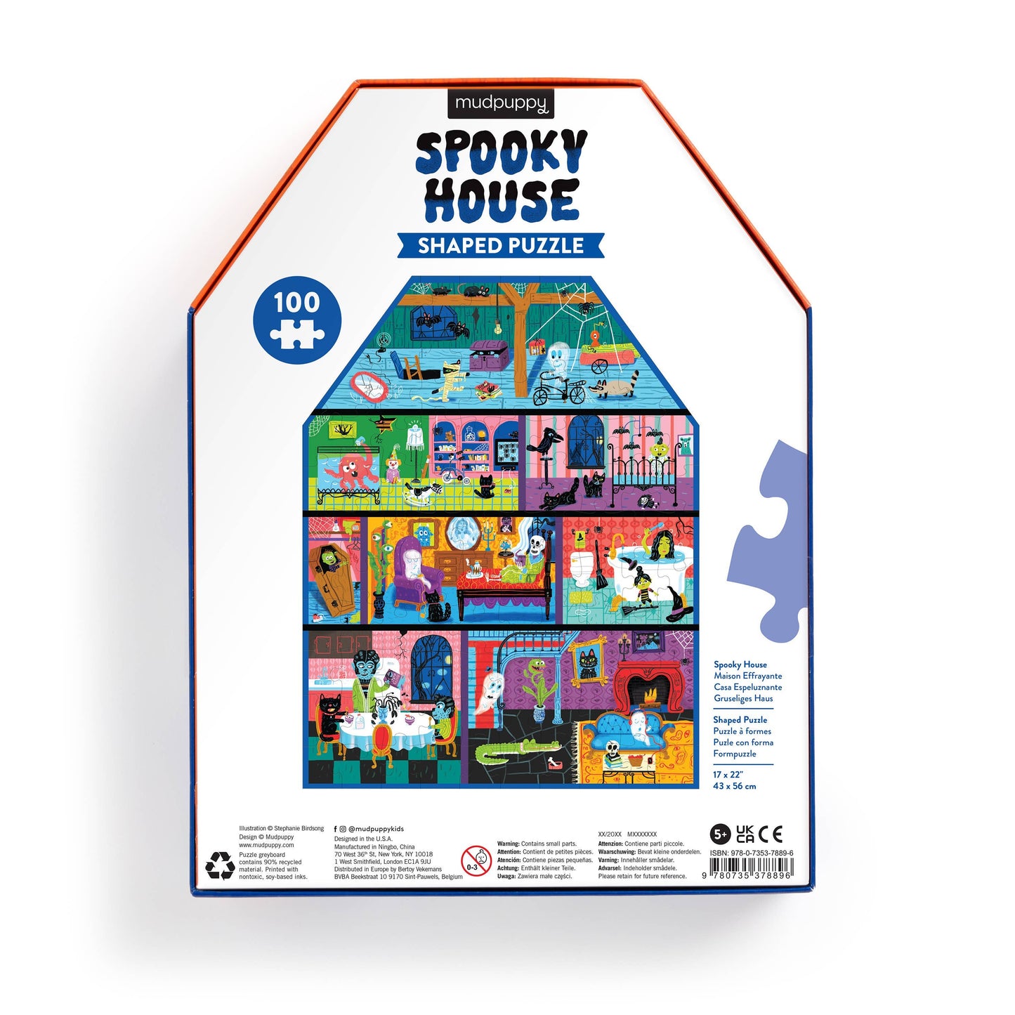 Spooky House 100 Piece House-Shaped Puzzle