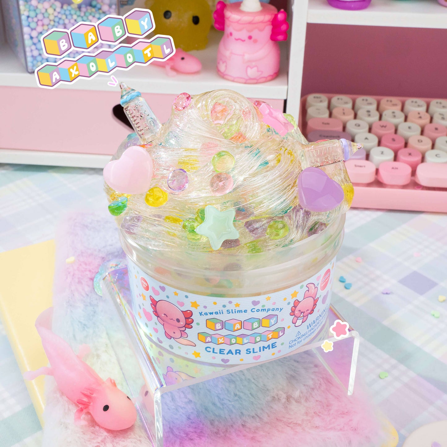 Baby Axolotl Clear Slime