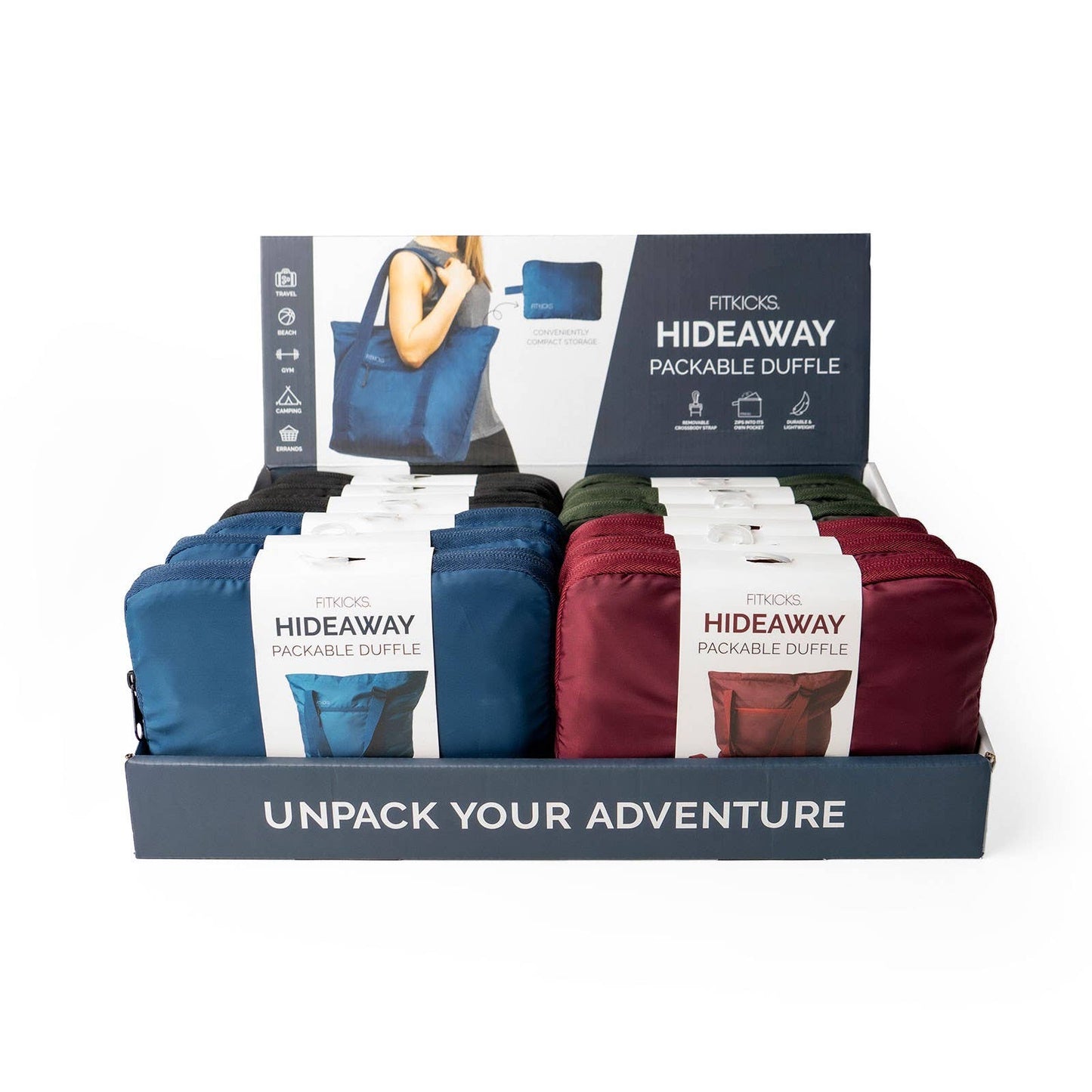 FITKICKS Hideaway Packable Duffle Assortment