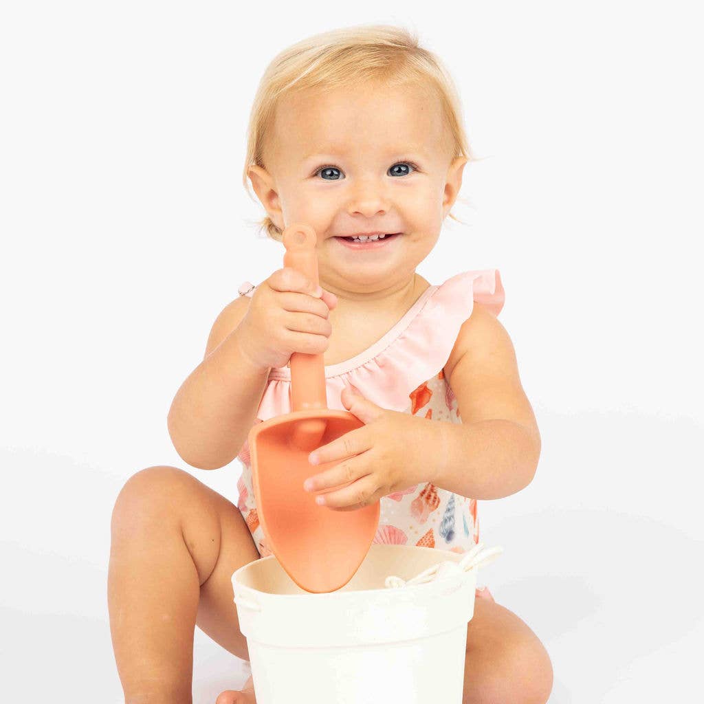 Sandy Seashells Beachy Girls Swimsuit One Piece Bathing Suit: Beige/Multi / 6-12M