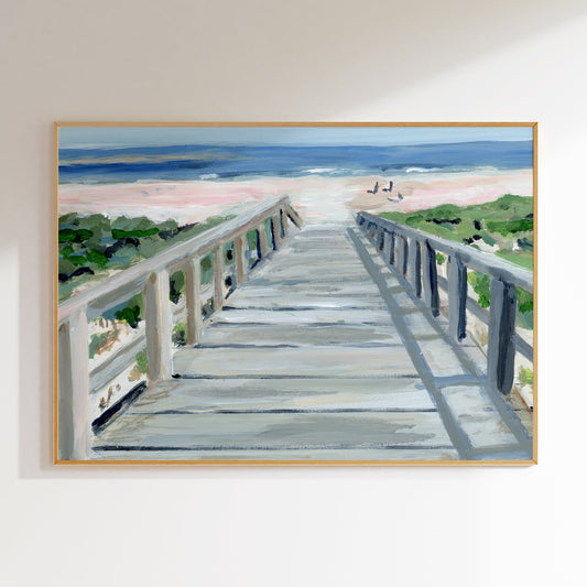 Beach Boardwalk, Fine Art Print