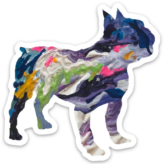 Sticker Colorful Frenchie Frech Bull Dog