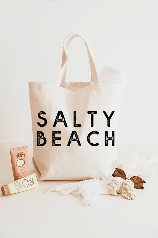 Salty Beach Tote Bag: Medium