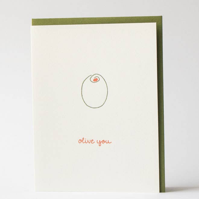 Olive You Greeting Card