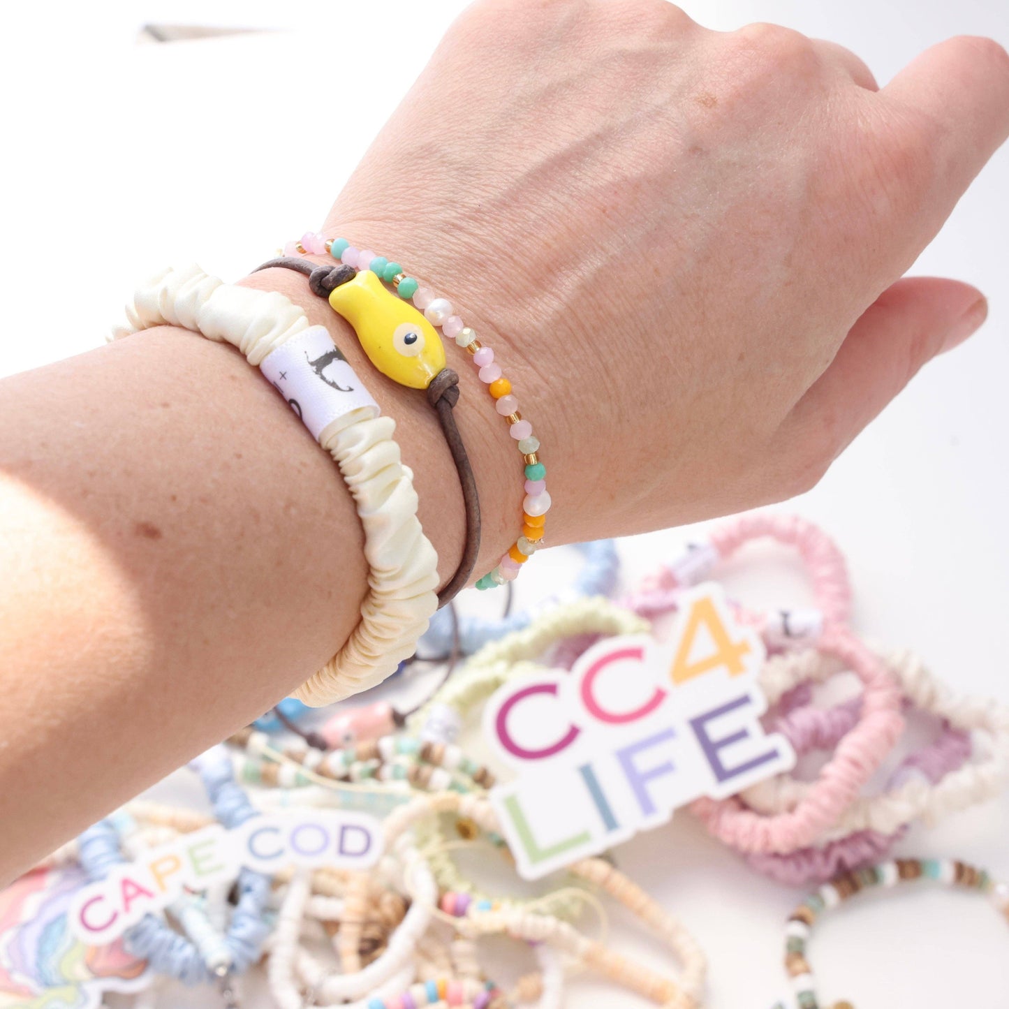 Sardine Fish Bracelet: Sky Blue / 7"