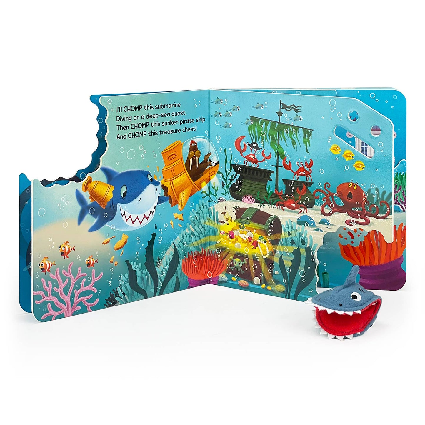 Chomp Chomp Shark Board Book with Puppet