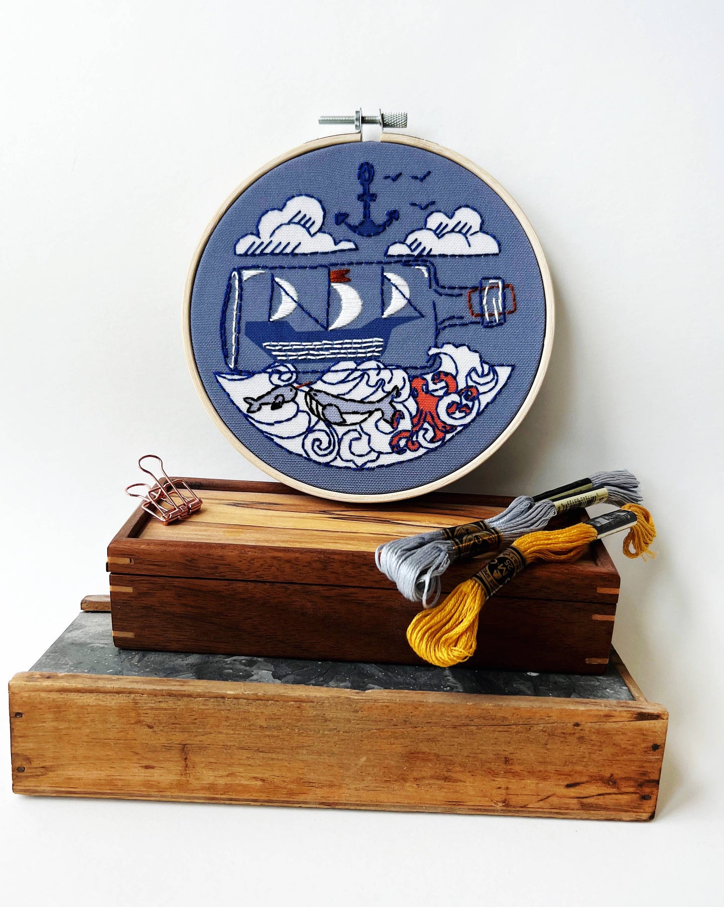 Ship Embroidery Kit