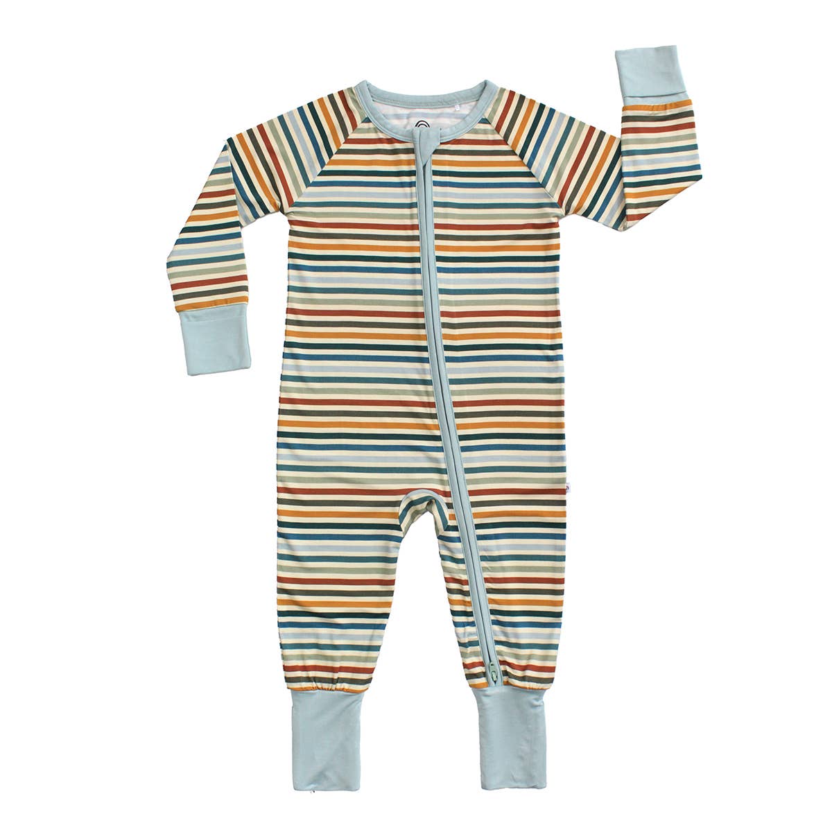 Autumn Stripes Bamboo Convertible Footie Romper