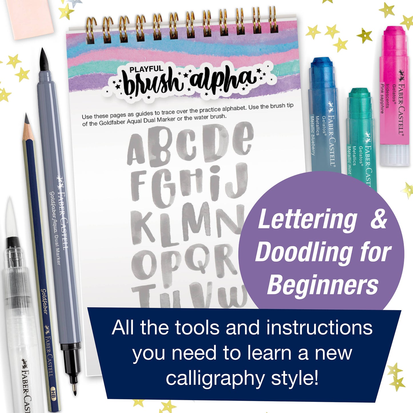 Learn Brush Galaxy Hand Lettering Kit for Beginners