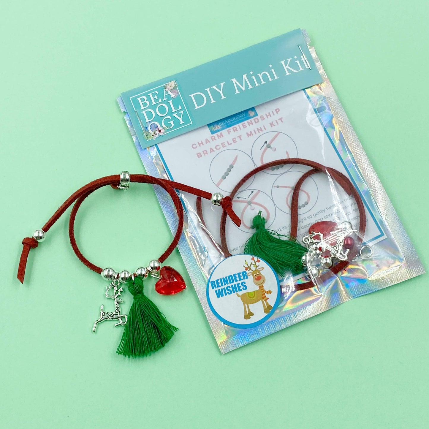 Reindeer Wishes Friendship Bracelet Mini Kit for Kids