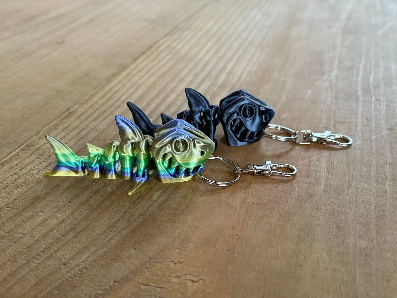 Flexi Skeleton Shark Keychain - 3D Printed