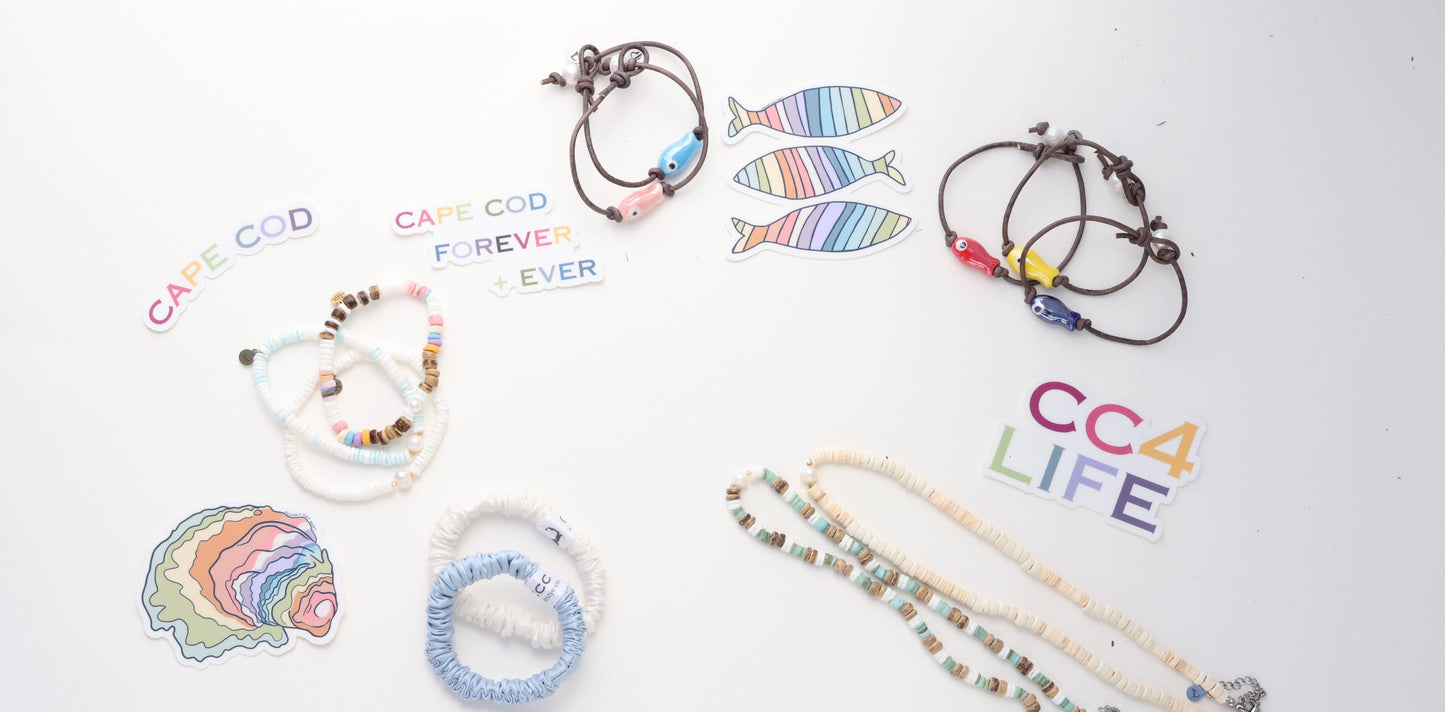 Sardine Fish Bracelet: Sky Blue / 7"