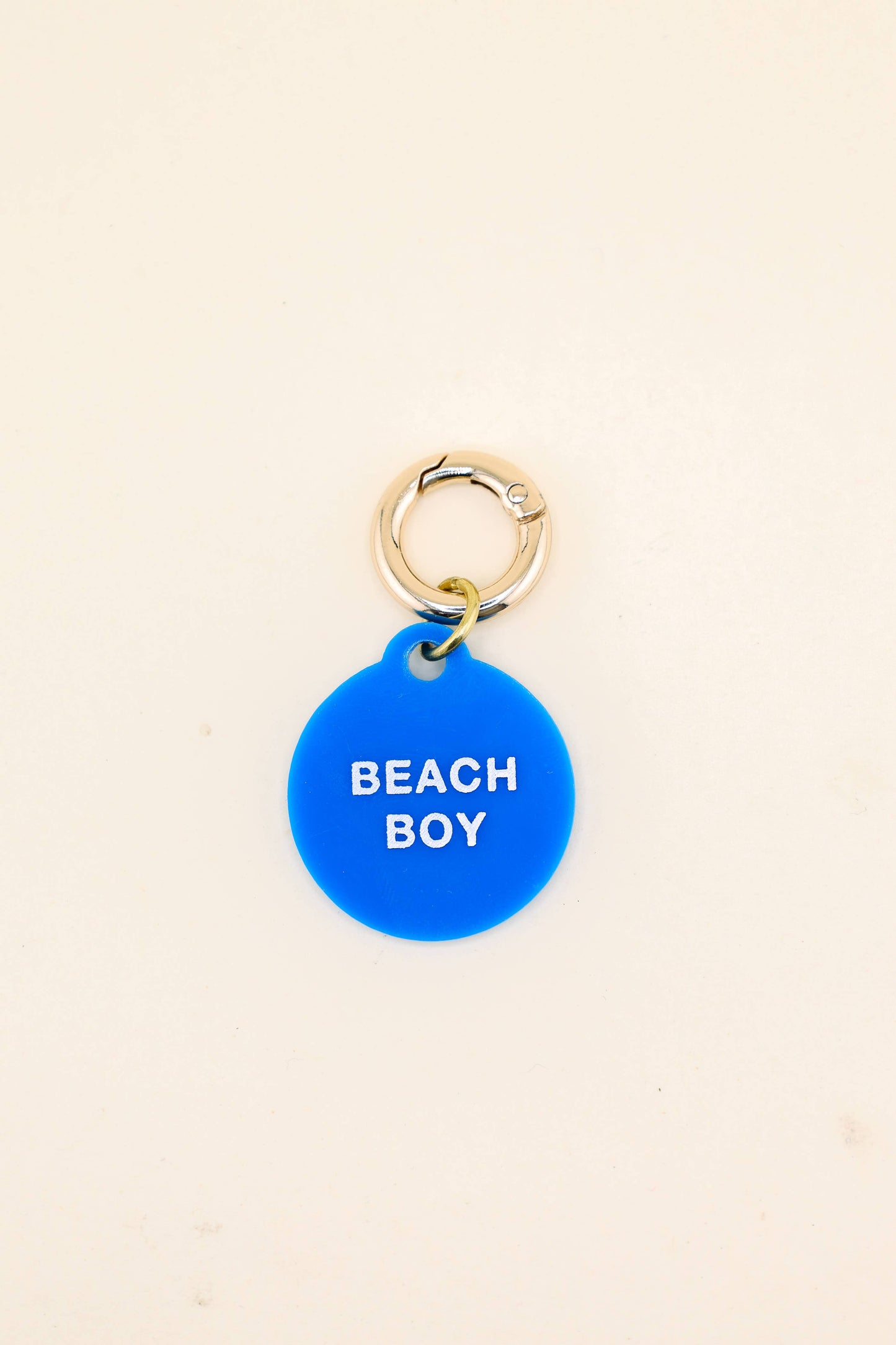 Beach Boy Pet Tag: Bright Blue Acrylic