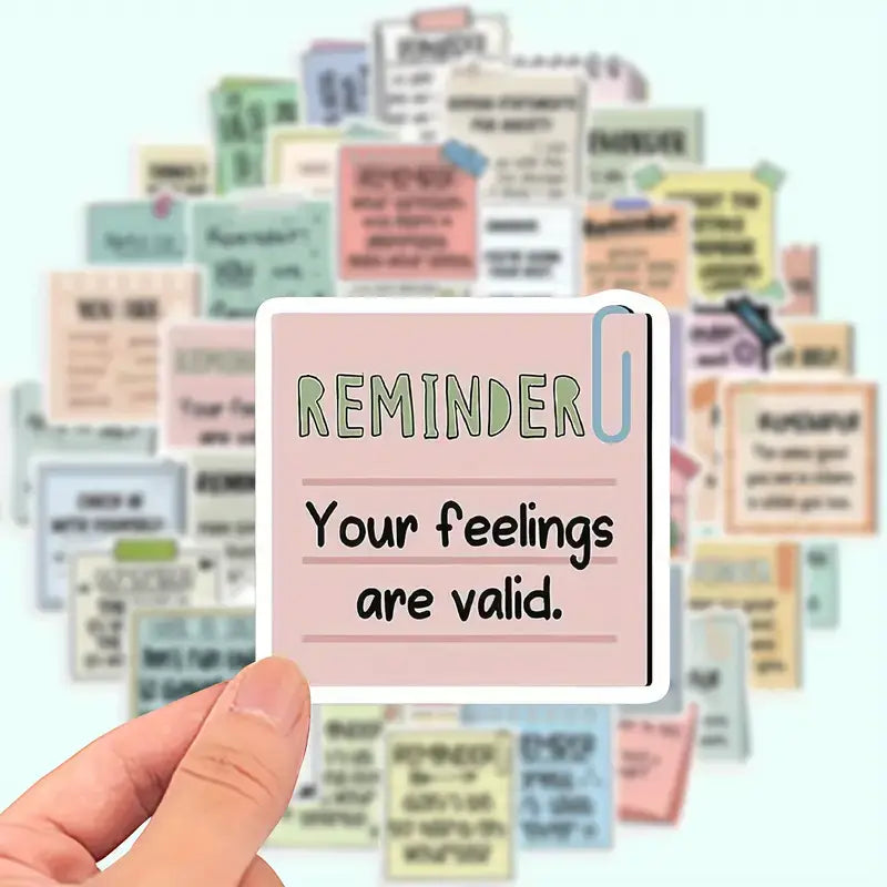 Positive Reminder Stickers – Self Care & Motivation Set

: 10 Stickers