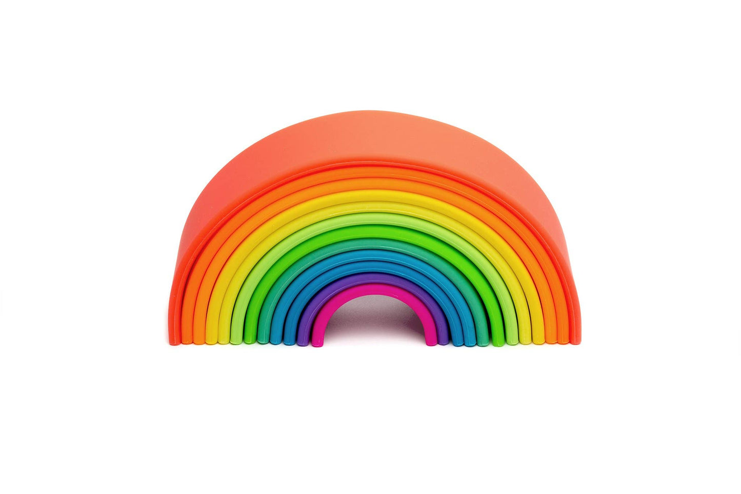 Large Neon Rainbow Silicone Classic Toy for Kids