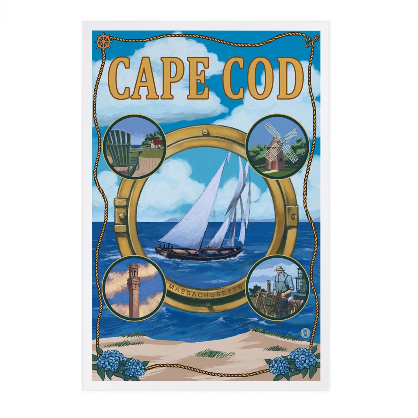 PREMIUM POSTCARDS Cape Cod, MA, Montage Scenes