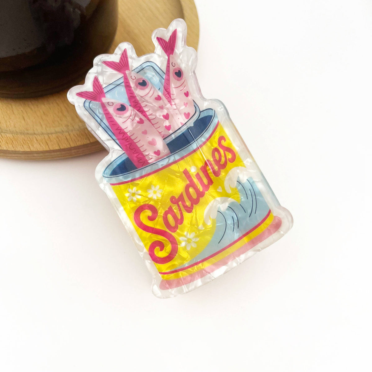 Funny Sardine Can Hair Claw Clip, Food Tin Hair Accessory